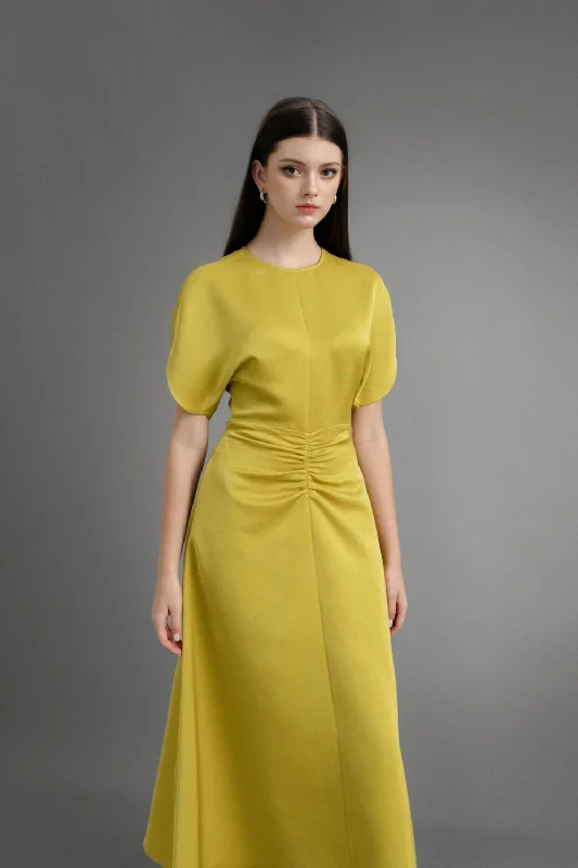 Sola A-line Round Neck Modal Midi Dress