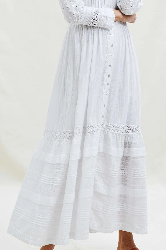 Audrey Lace Maxi Dress | White