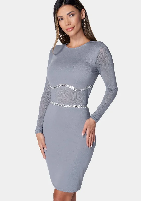 Embellished Trim Detail Dress