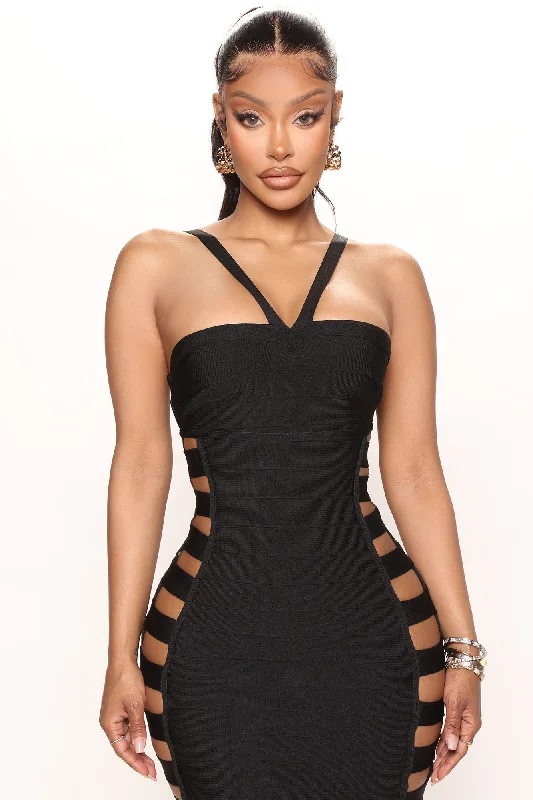 Hudson Bandage Midi Dress - Black