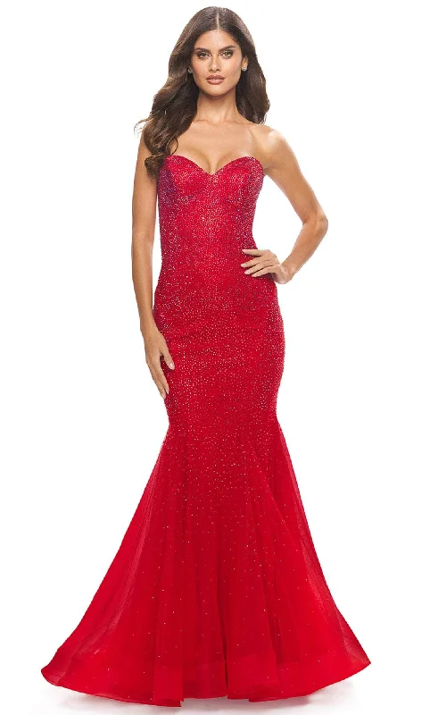 La Femme 31285 - Strapless Sweetheart Tulle Evening Dress