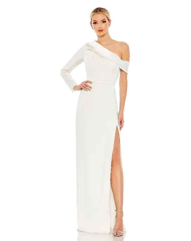 Long Sleeve Drop Shoulder Evening Gown - FINAL SALE