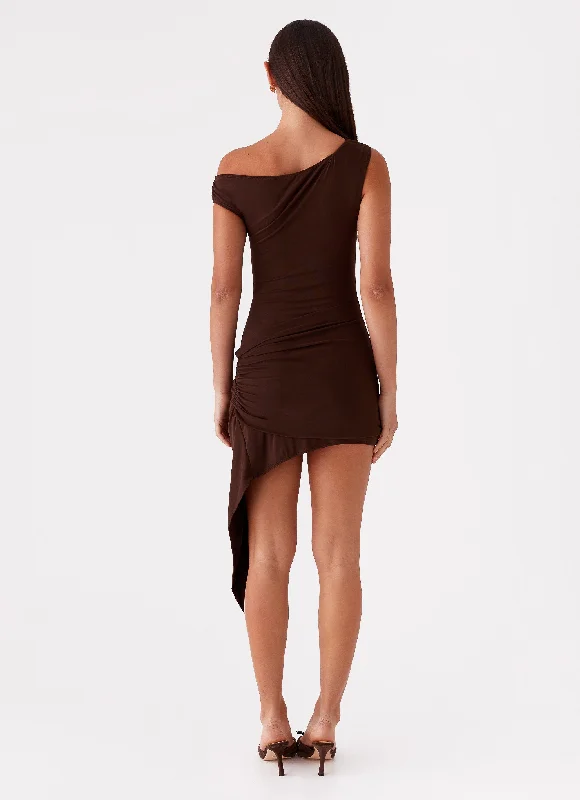 Shauna Mini Dress - Chocolate