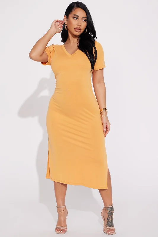 Solange Midi Dress - Yellow