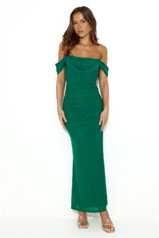 Your Brilliance Mesh Maxi Dress Green