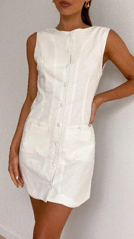 Celine Mini Dress - White