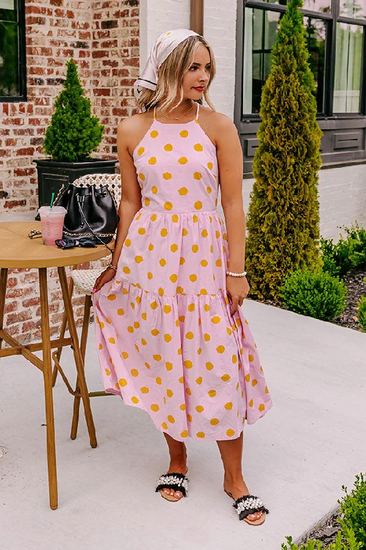 Cheek Kisses Polka Dot Midi