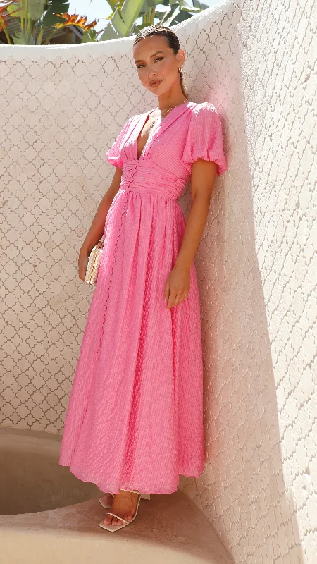 Faiz Maxi Dress - Hot Pink