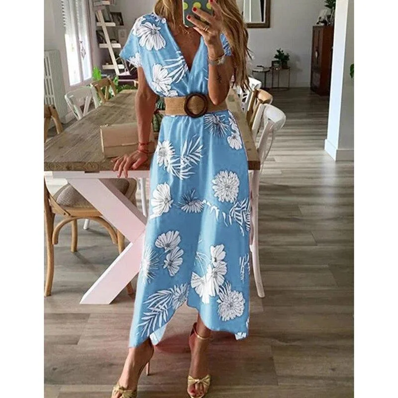 FashionSierra - Floral print bohemian summer dress