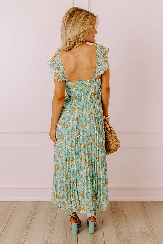 Garden Blooms Pleated Maxi