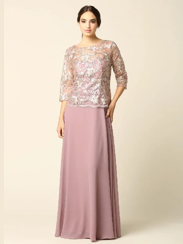 Mauve L Mother of the Bride Long Formal Dress Sale