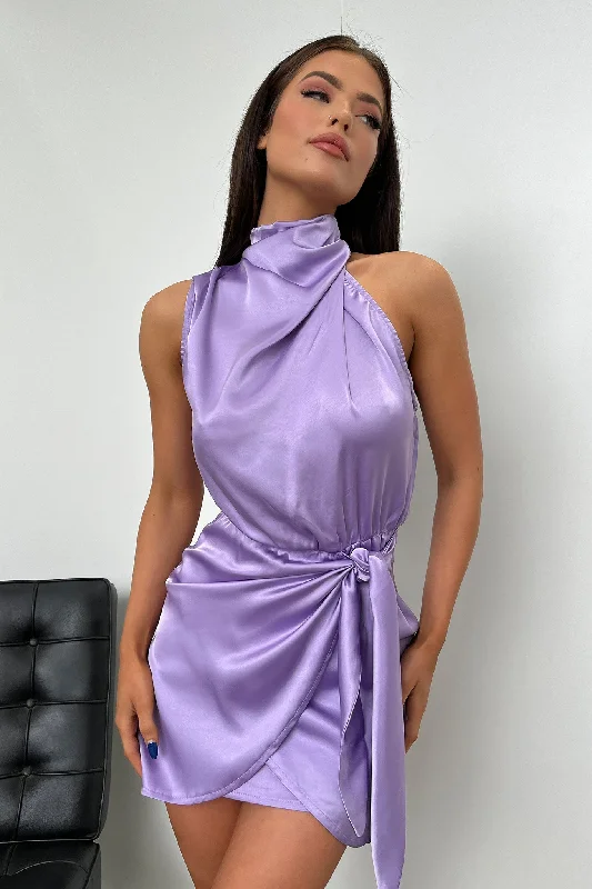 Santorini Mini Dress - Lilac