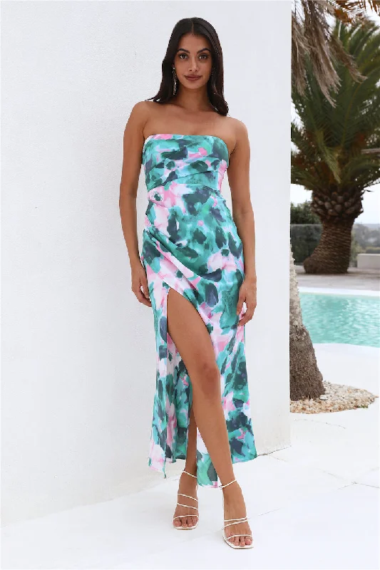 Tropical Day Maxi Dress Green