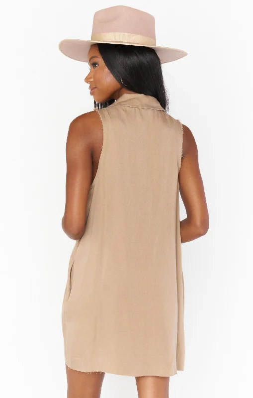 Vicki Shirt Dress ~ Tan