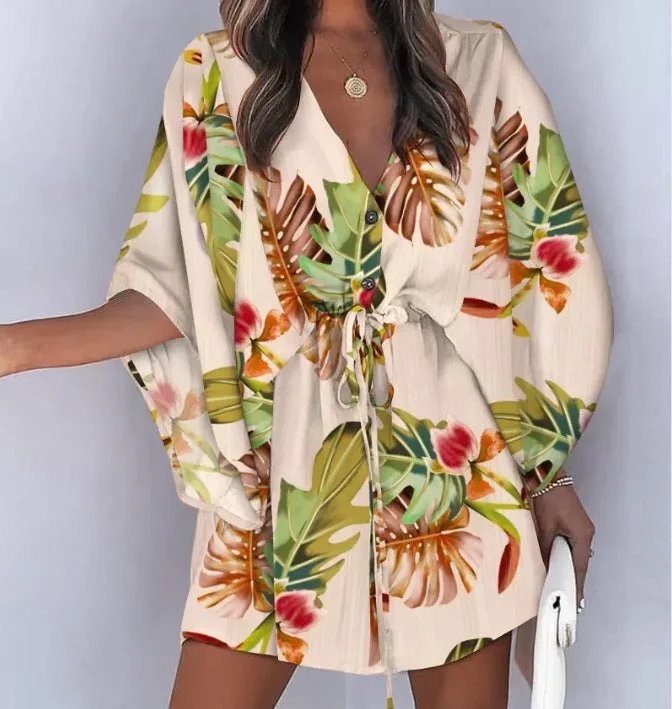 Women's Beautiful Fashionable Print Shirt Dress Dresses