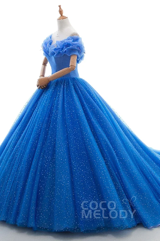 Princess Court Train Tulle Quinceanera Dress LD3454