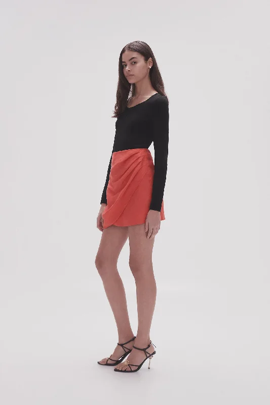 Kinship Draped Mini Skirt