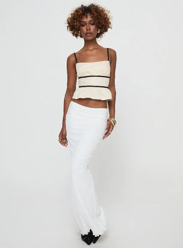 Meredith Maxi Skirt White