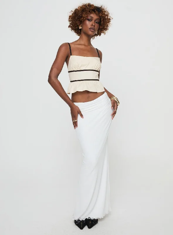 Meredith Maxi Skirt White