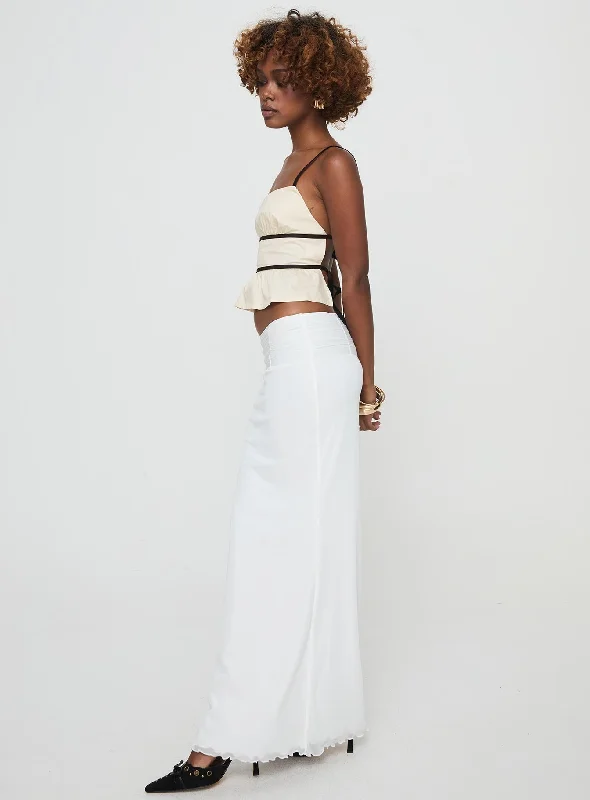 Meredith Maxi Skirt White