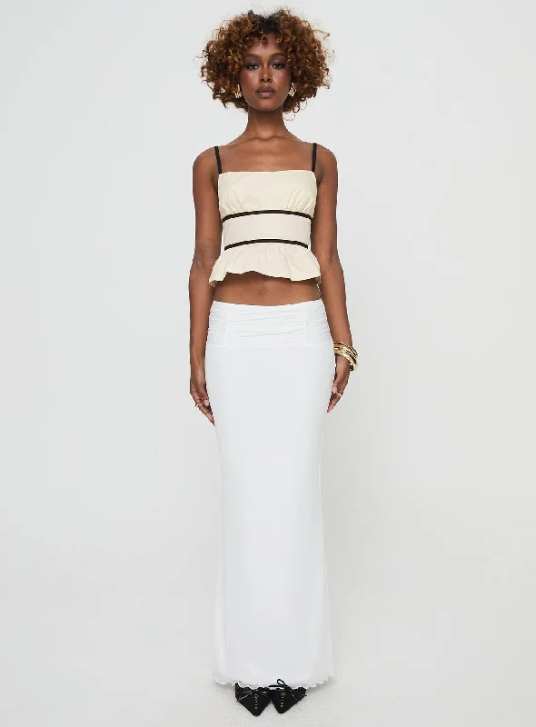 Meredith Maxi Skirt White