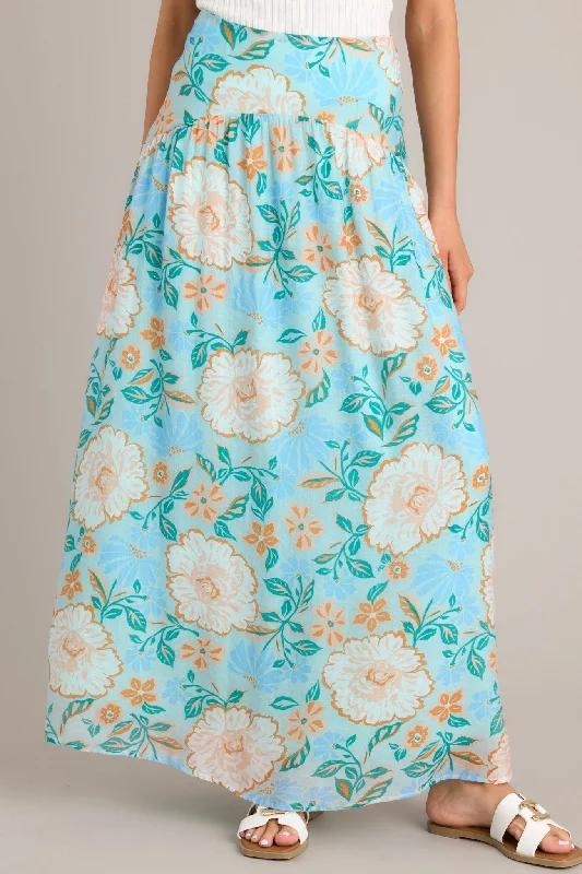 MINKPINK Evelyn Light Blue Maxi Skirt