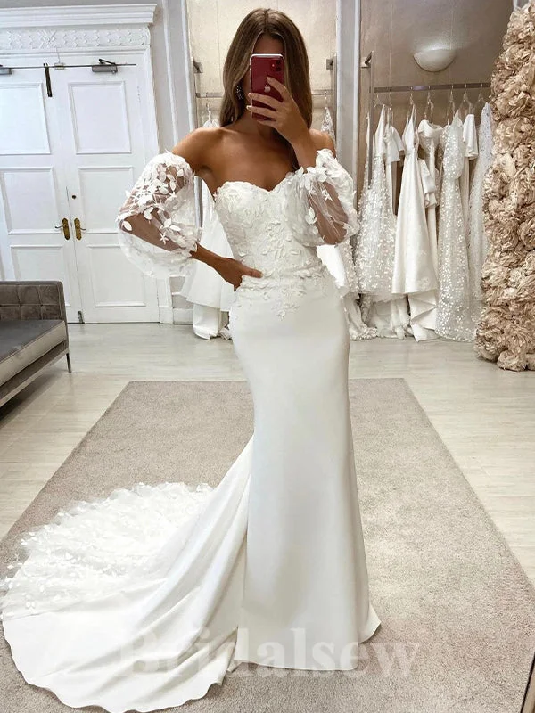 New Arrival Fashion Mermaid Elegant Beach Vintage Long Wedding Dresses WD369