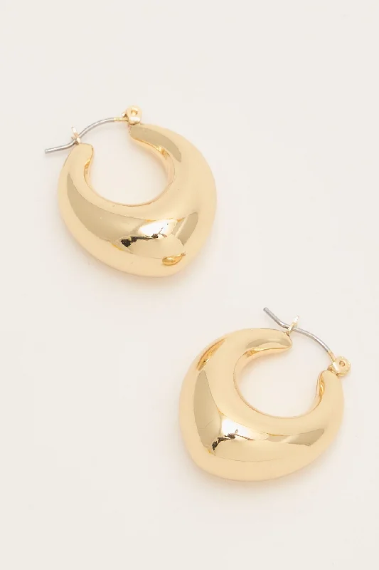 Perfect Stranger Scarlett Hoop Earrings Gold Plated