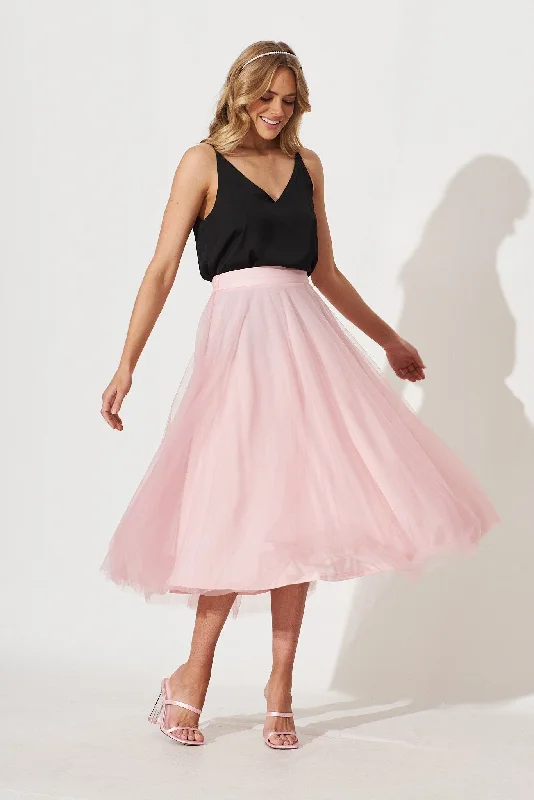 Wannabe Tulle Skirt In Blush