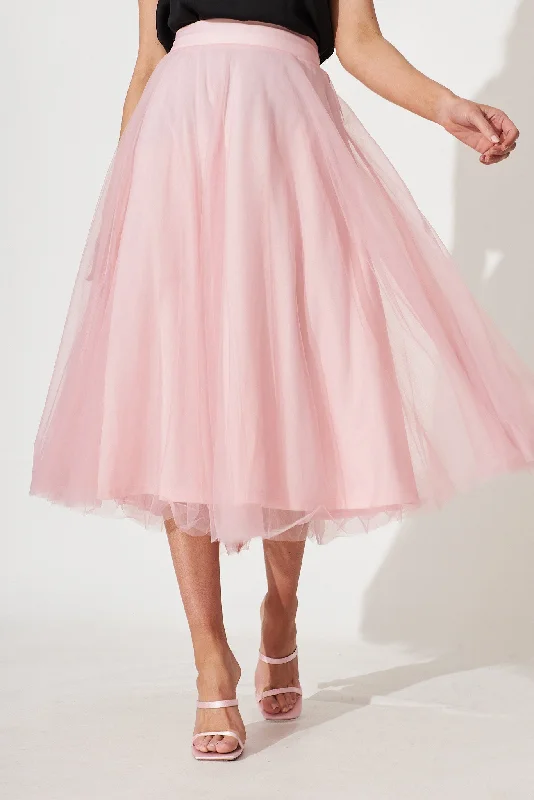 Wannabe Tulle Skirt In Blush