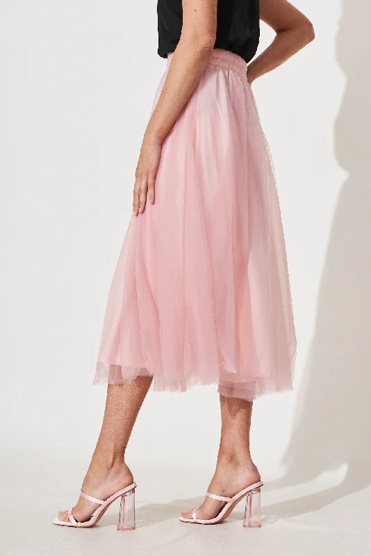 Wannabe Tulle Skirt In Blush