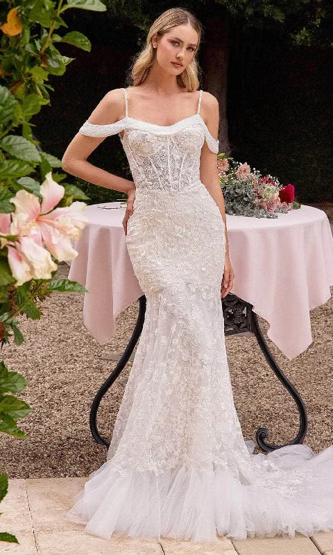 The Best Sale of the Year!Cinderella Divine CK703W - Embroidered Spaghetti Straps Bridal Gown The Best Sale of the Year!Cinderella Divine CK703W - Embroidered Spaghetti Straps Bridal Gown
